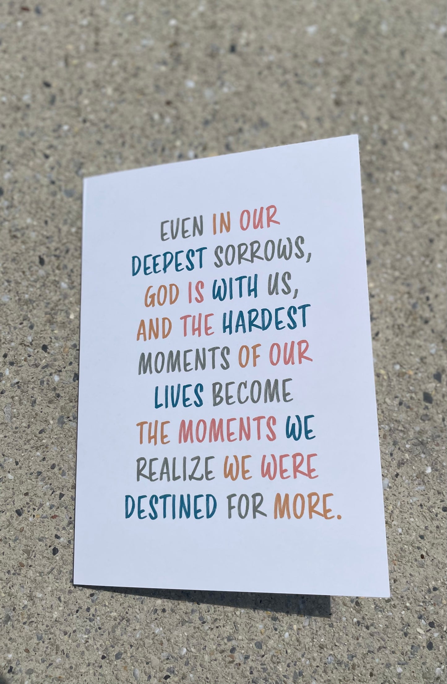 Even In Our Deepest Sorrows Card